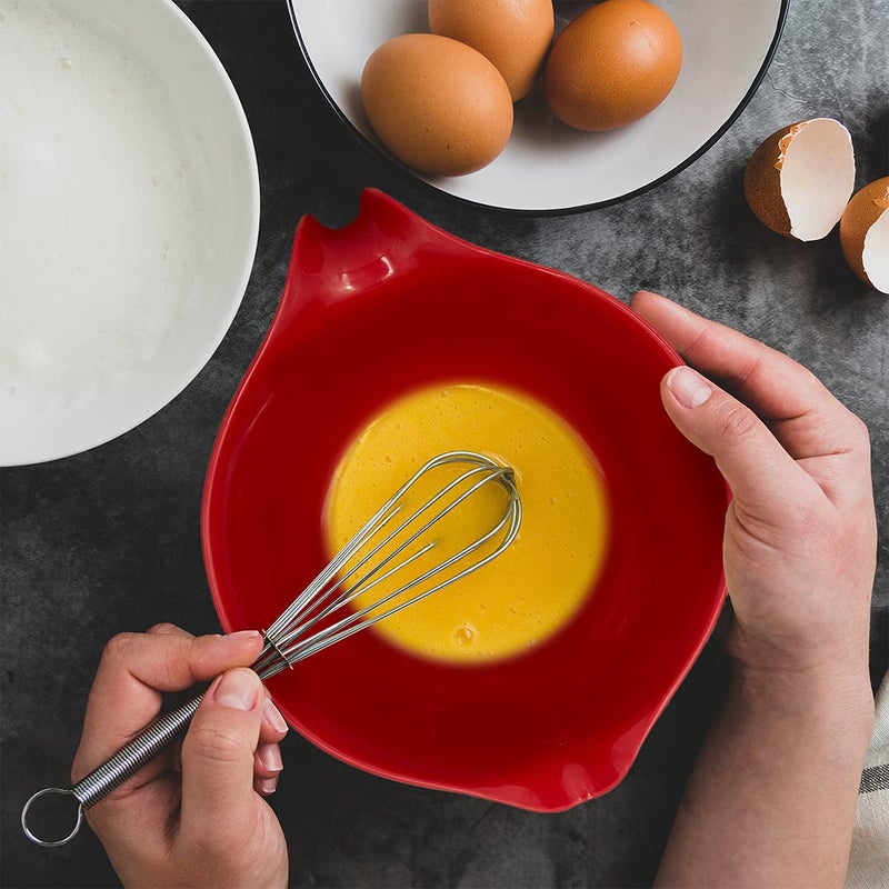 Glad Mixing Bowl with Handle â€“ 3 Quart | Heavy Duty Plastic with Pour Spout and Non-Slip Base | Dishwasher Safe Kitchen Supplies for Cooking and Baking, Red - Image 2